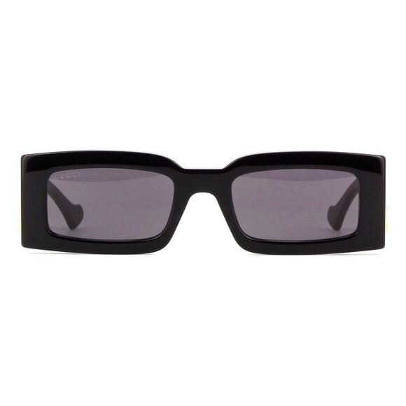 New GUCCI Black Rectangle GG1425S 001 Sunglasses Women - Picture 2 of 4